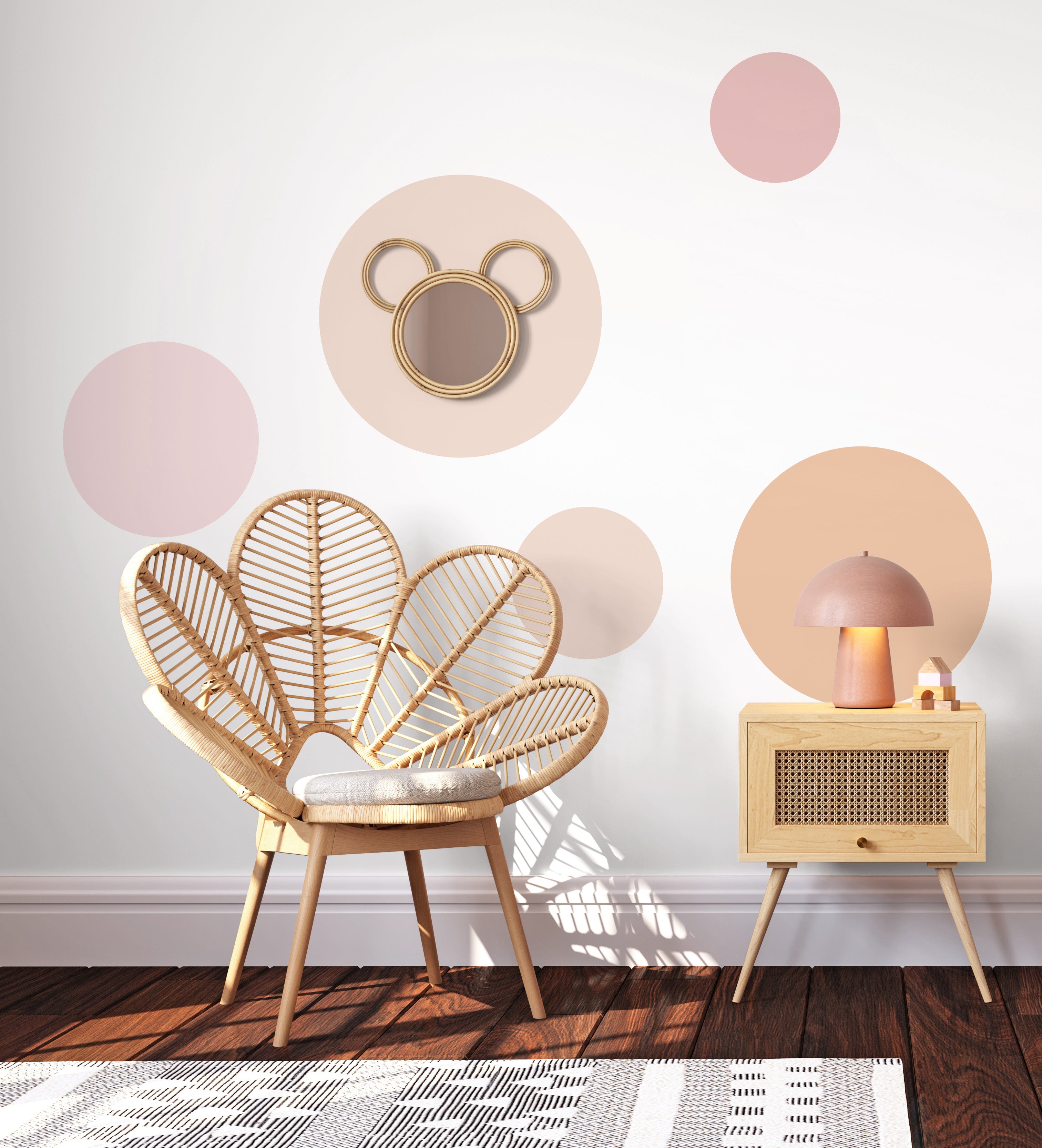 Large Circle Wall Decals - Pinks & Peach - Wall Decals - Fable and Fawn
