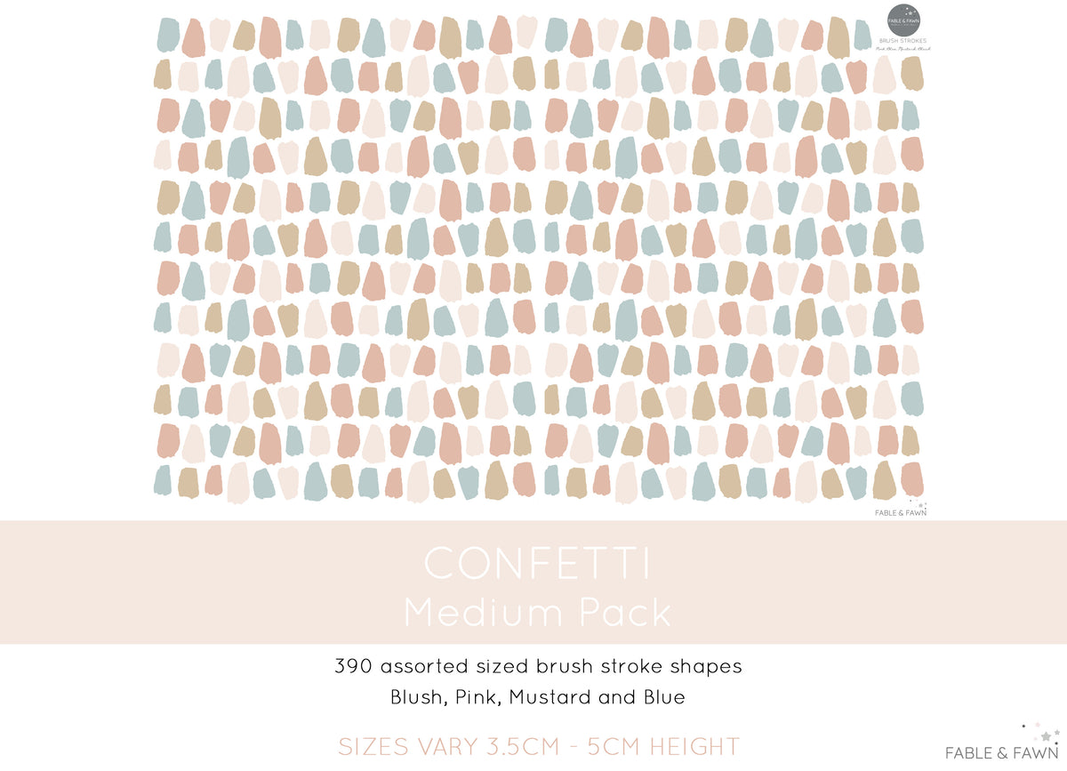 Confetti Wall Decals (Pink & Mustard) - Wall Decals - Fable and Fawn