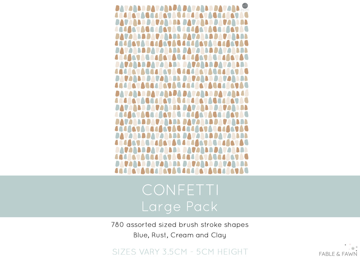 Confetti Wall Decals (Blue & Clay) - Wall Decals - Fable and Fawn