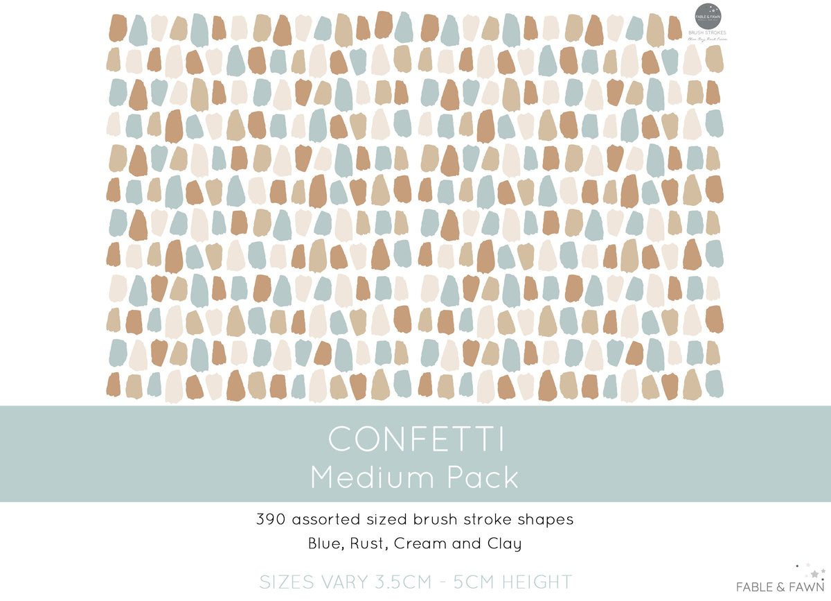 Confetti Wall Decals (Blue & Clay) - Wall Decals - Fable and Fawn