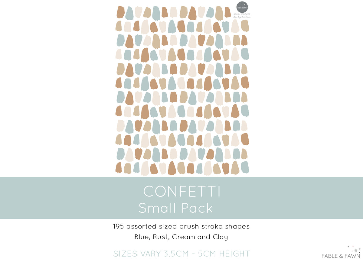 Confetti Wall Decals (Blue & Clay) - Wall Decals - Fable and Fawn