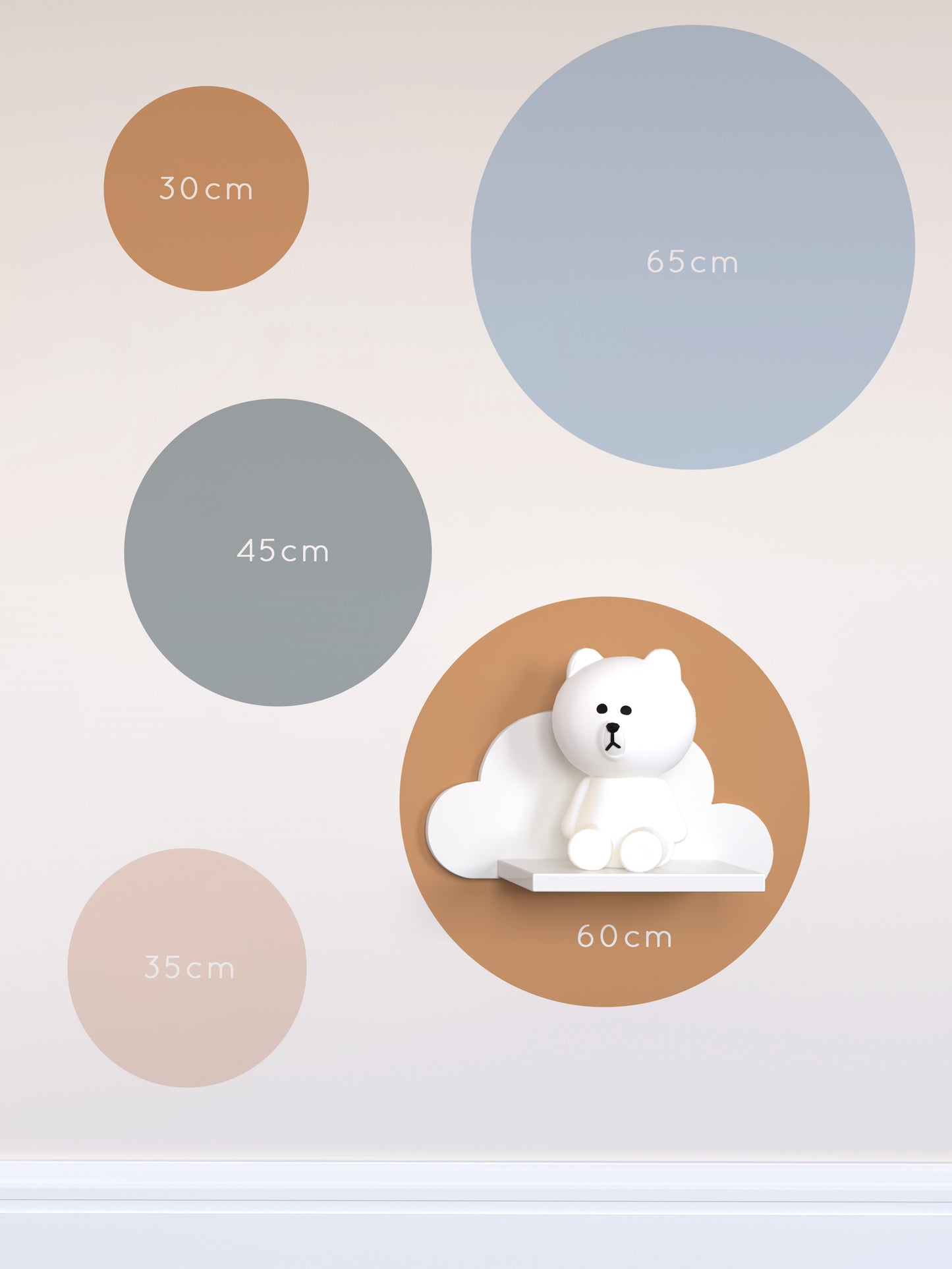 Large Circle Wall Decals (Blue & Rust) - Wall Decals - Fable and Fawn 