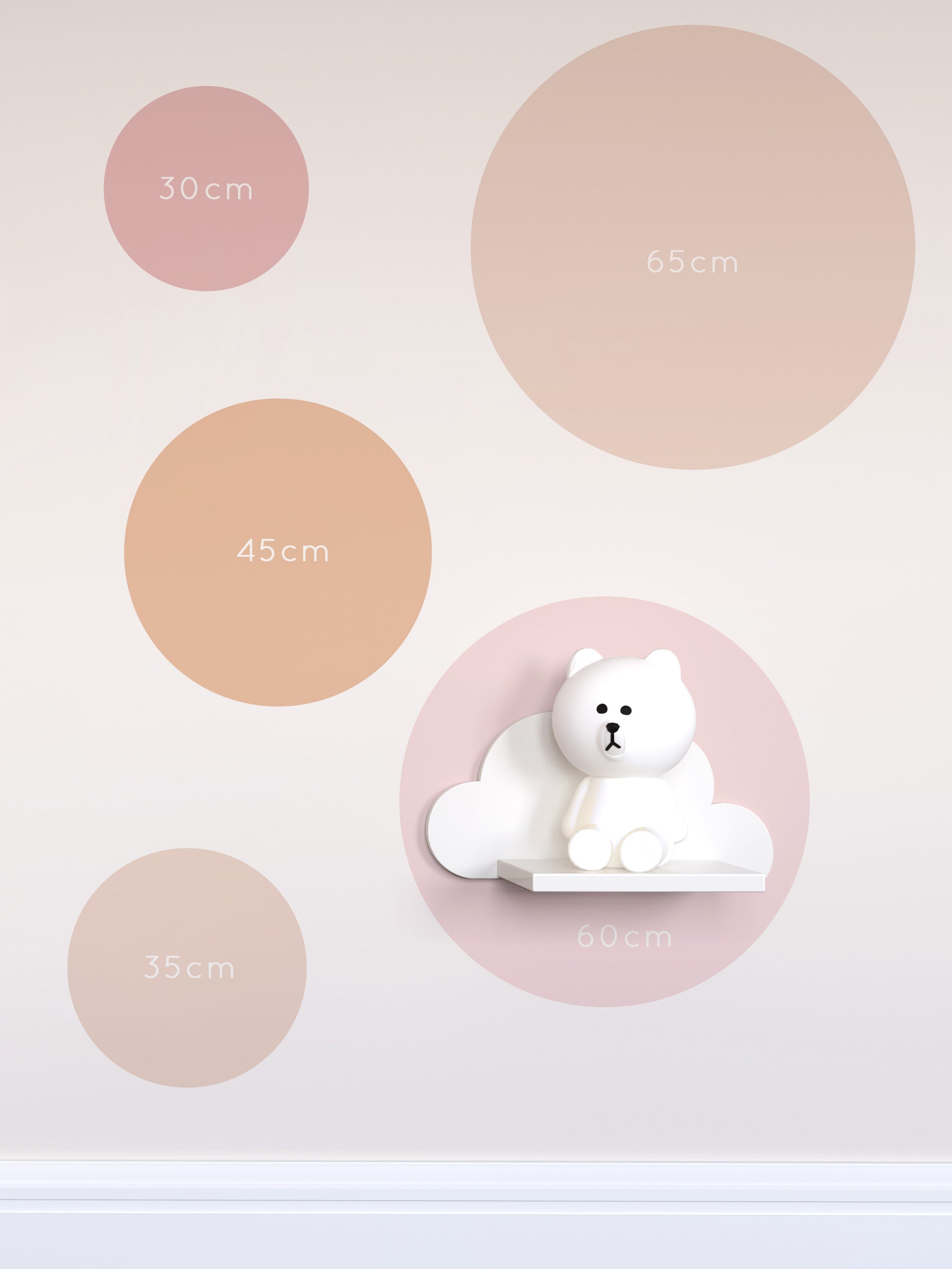 Large Circle Wall Decals - Pinks & Peach - Wall Decals - Fable and Fawn 