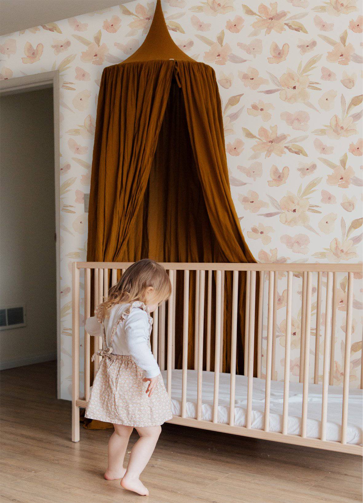Floral Wallpaper (Peachy) - Wallpaper - Fable and Fawn