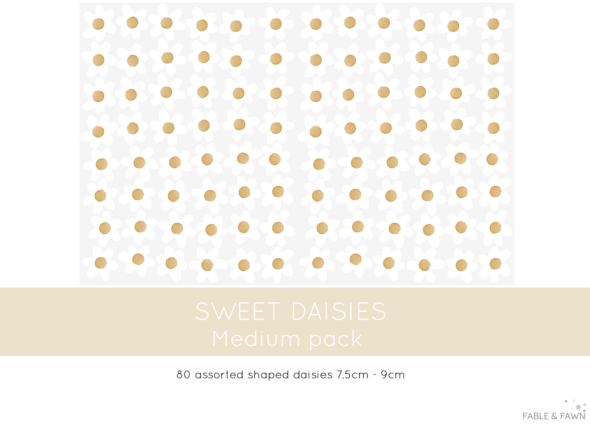 Daisy Wall Decals - Wall Decals - Fable and Fawn 