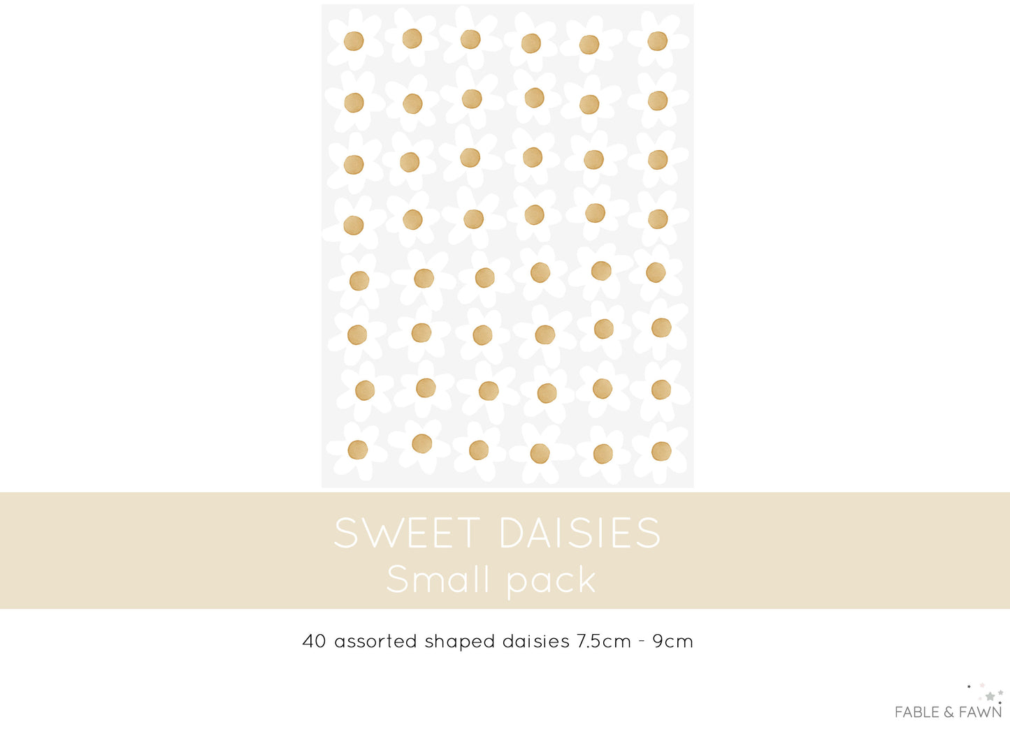 Daisy Wall Decals - Wall Decals - Fable and Fawn 