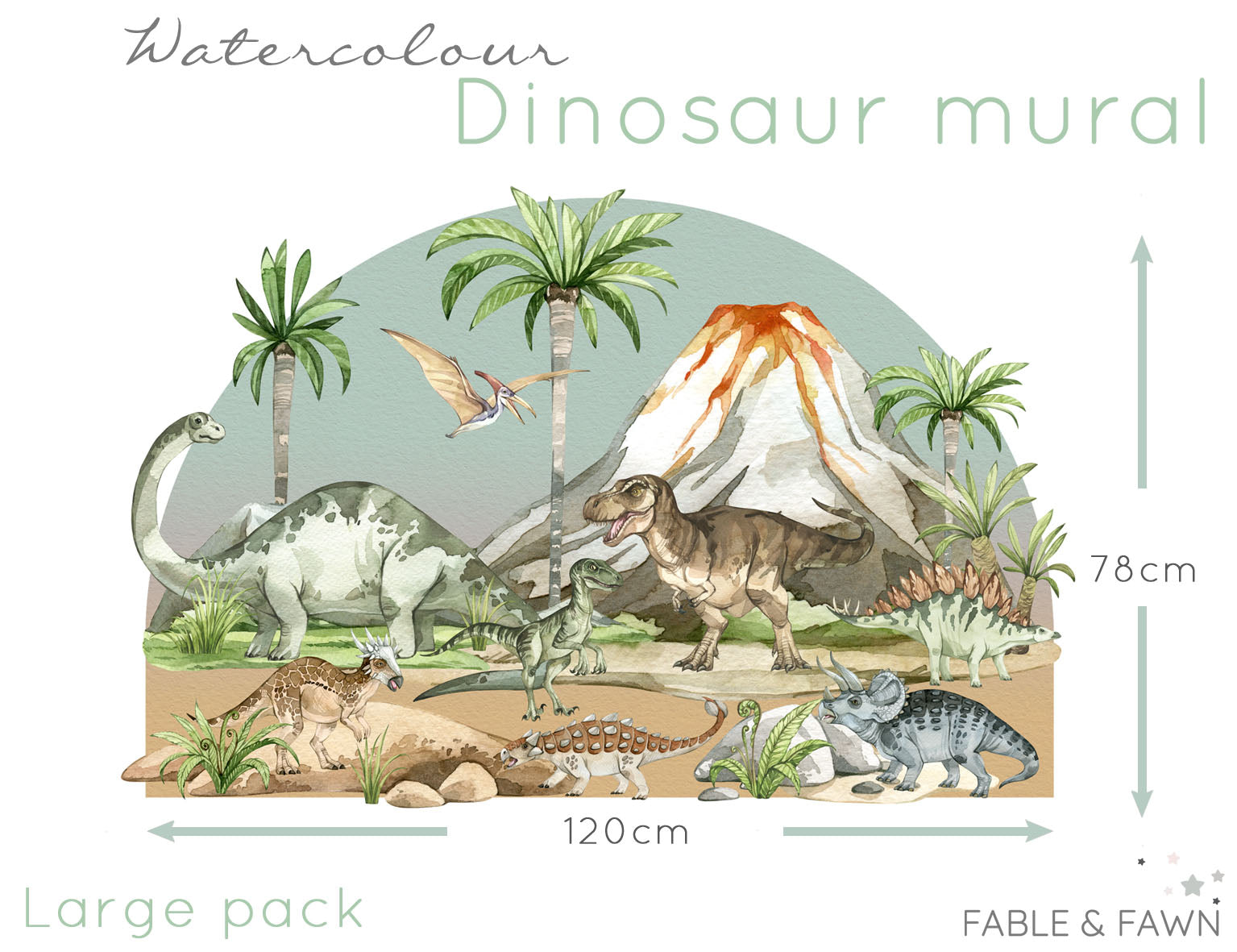 Dinosaurs Wall Decal - Wall Decals - Fable and Fawn 