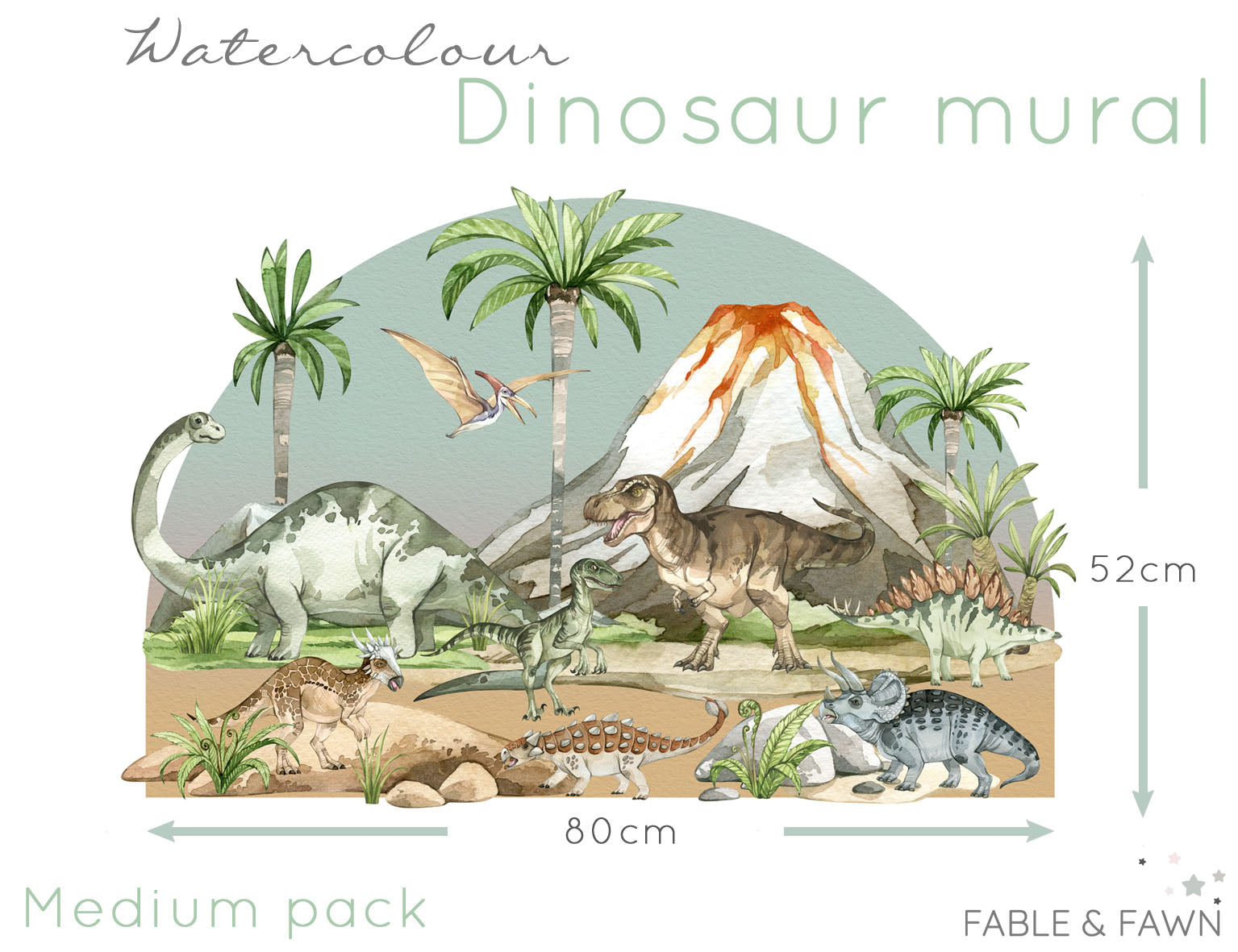 Dinosaurs Wall Decal - Wall Decals - Fable and Fawn 