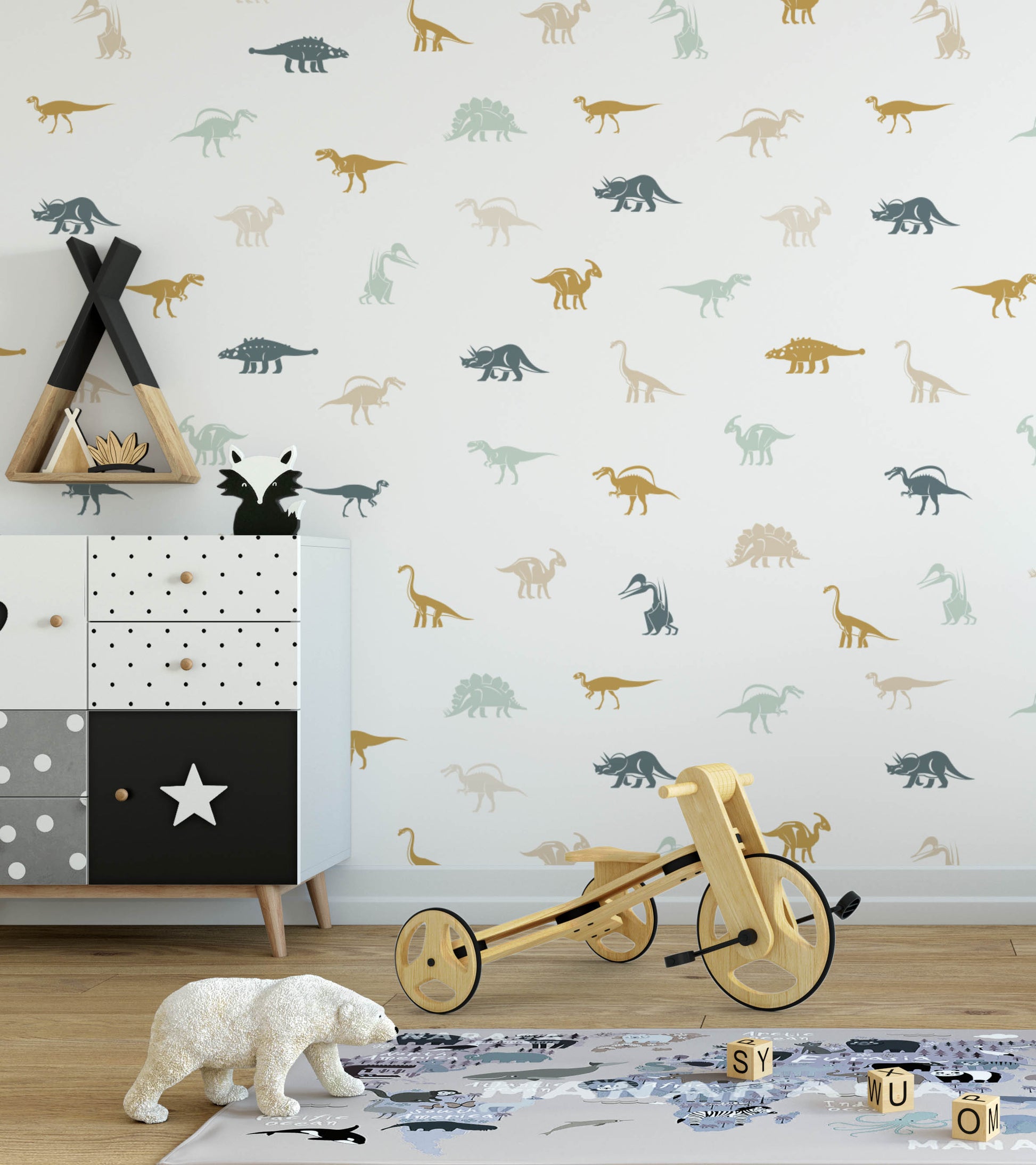 Dinosaur Removable Wallpaper - Wallpaper - Fable and Fawn 