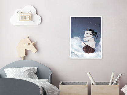 Dreamer Ship Print - Kids Wall Art - Fable and Fawn 