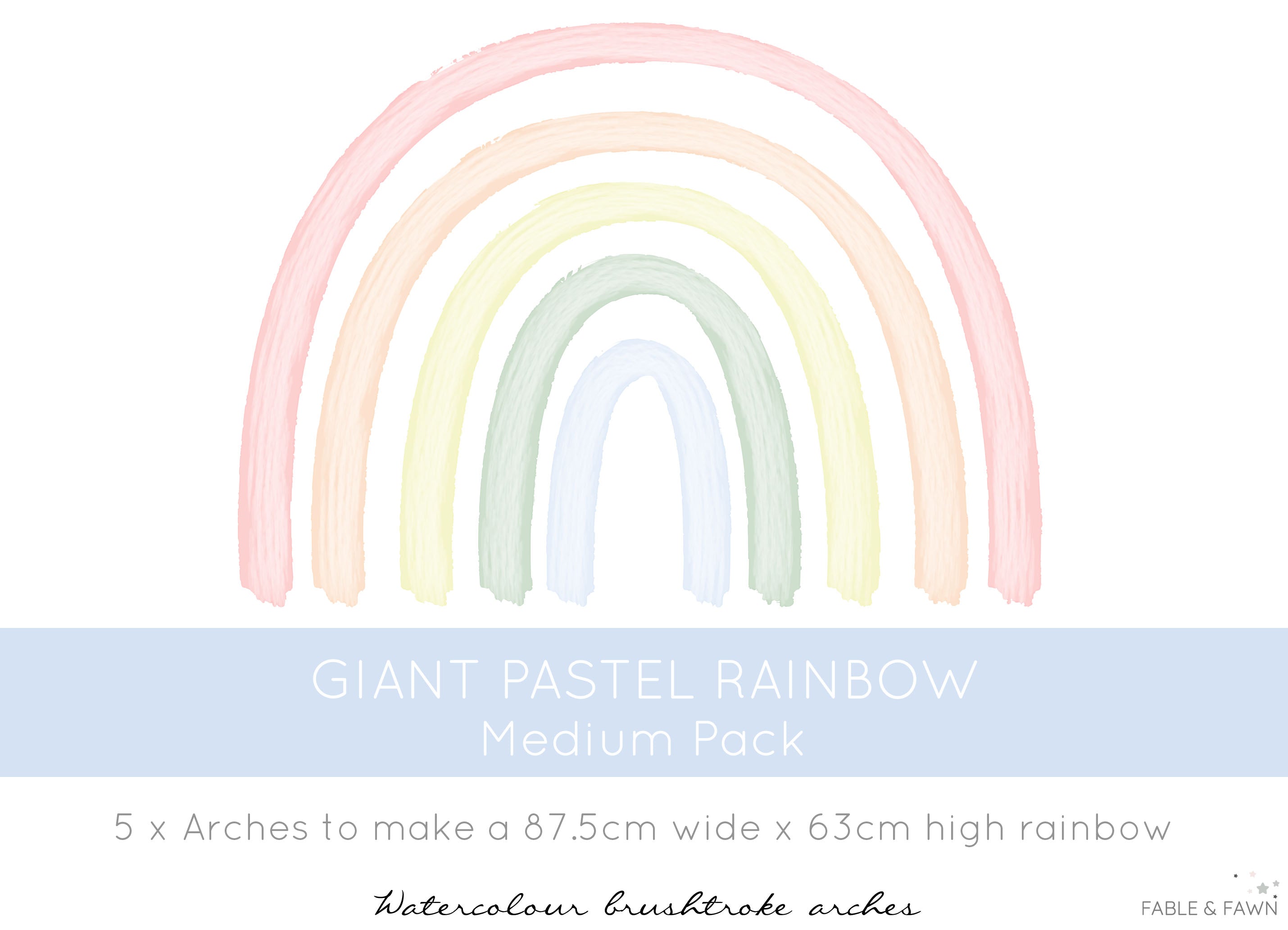 Giant Rainbow Wall Decal - Wall Decals Australia - Fable and Fawn