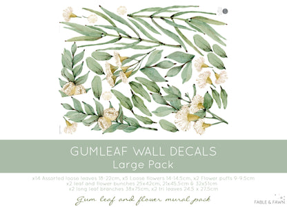 Gum Tree Wall Decal Set - Wall Decals Australia - Fable and Fawn 