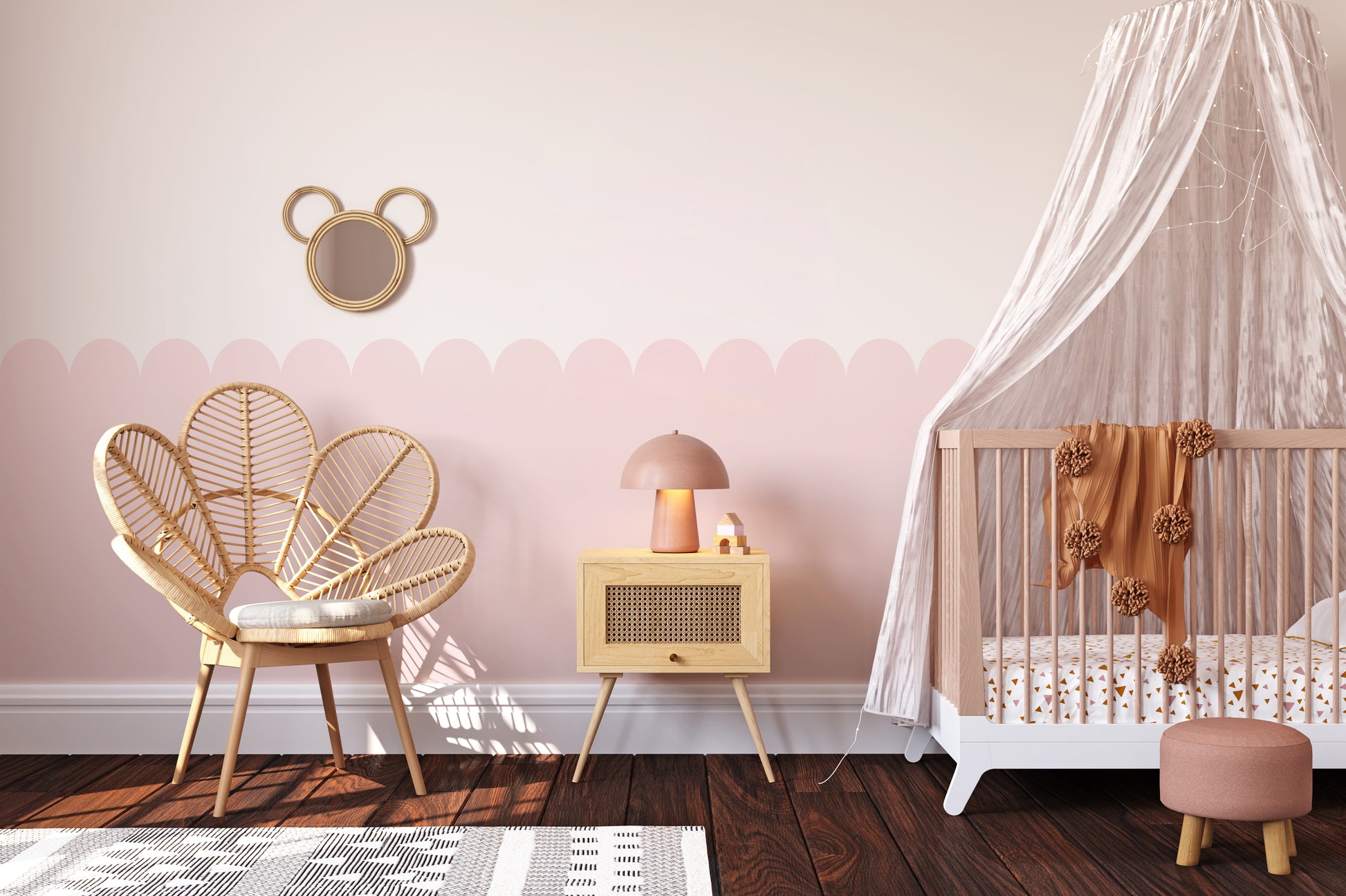 Scallop Edge Wallpaper (Pink) - Wallpaper - Fable and Fawn 