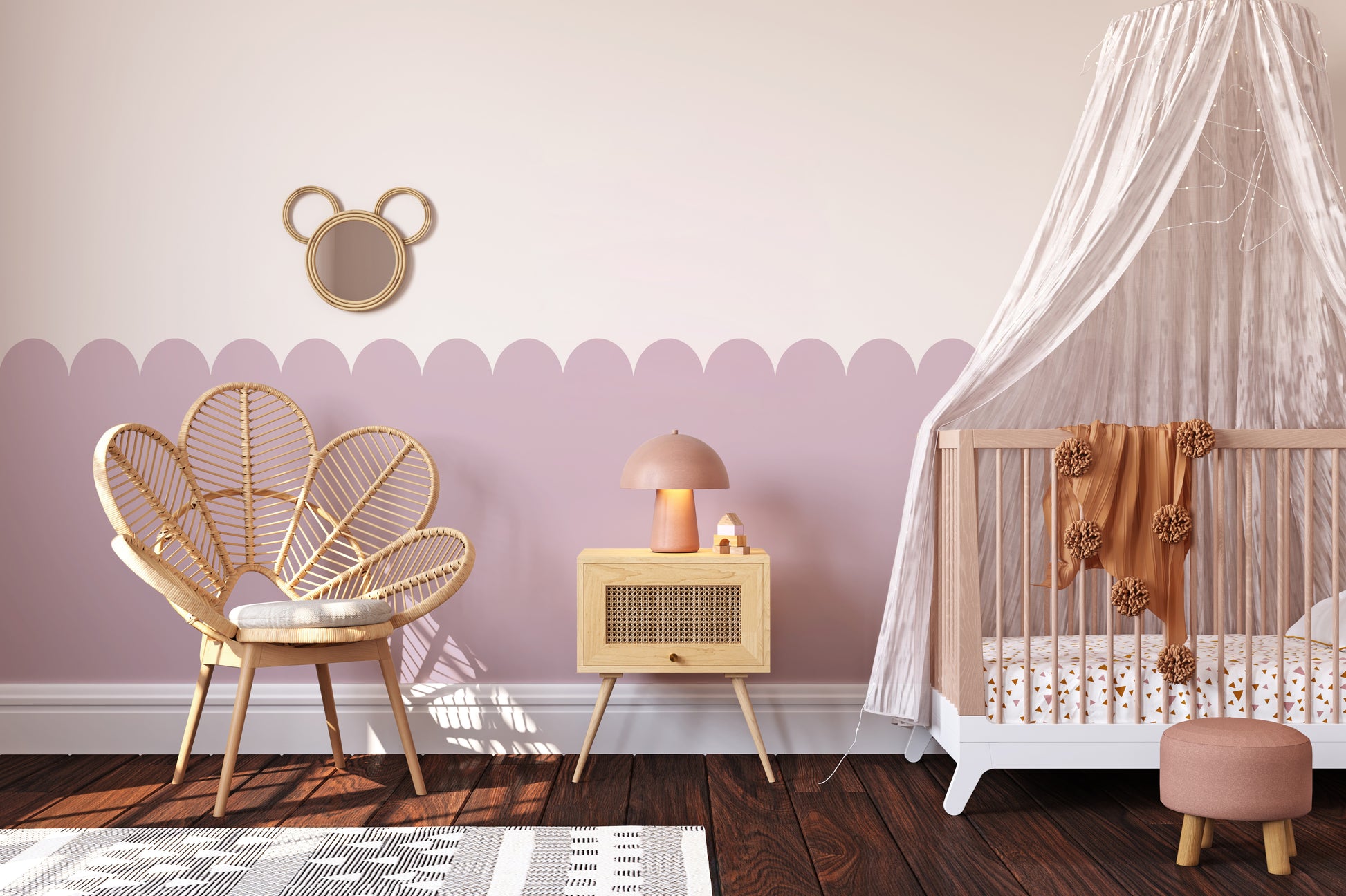 Scallop Edge Wallpaper (Lilac) - Wallpaper - Fable and Fawn 