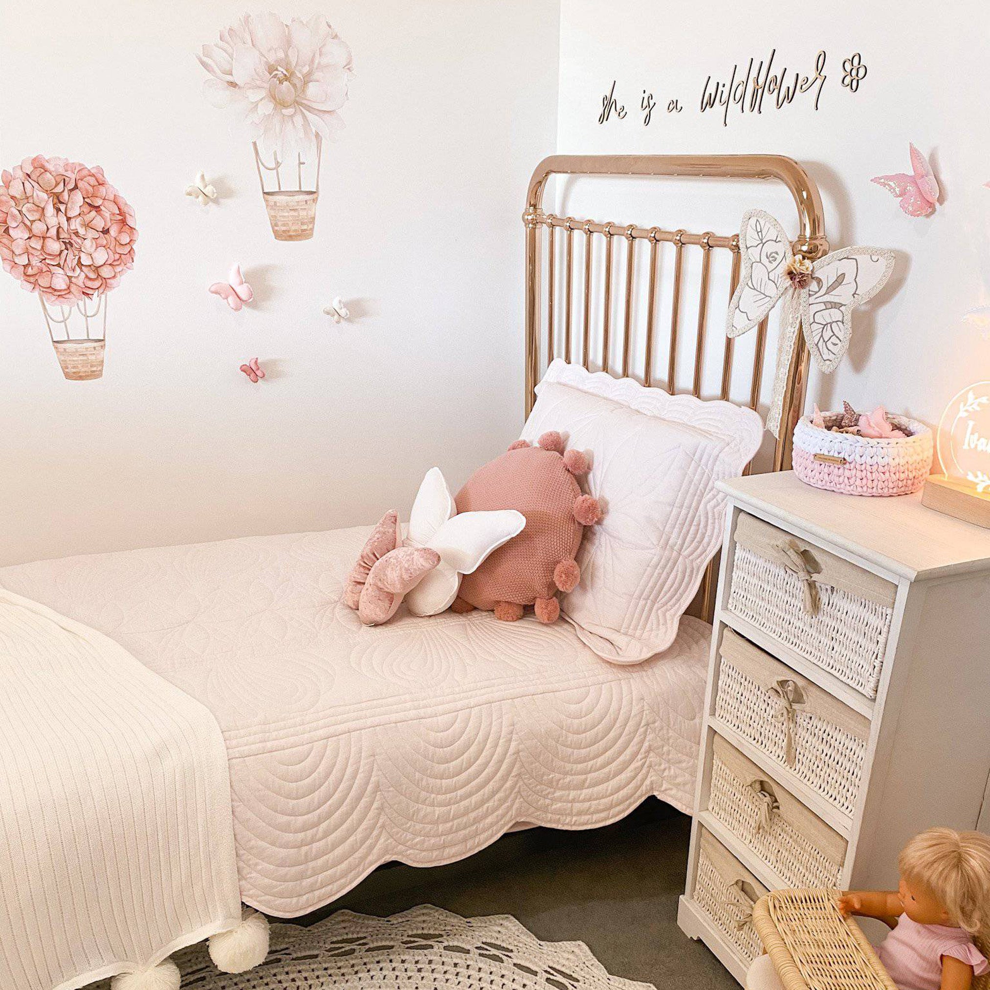 Floral Hot Air Balloons (Boho) - Wall Decals - Fable and Fawn
