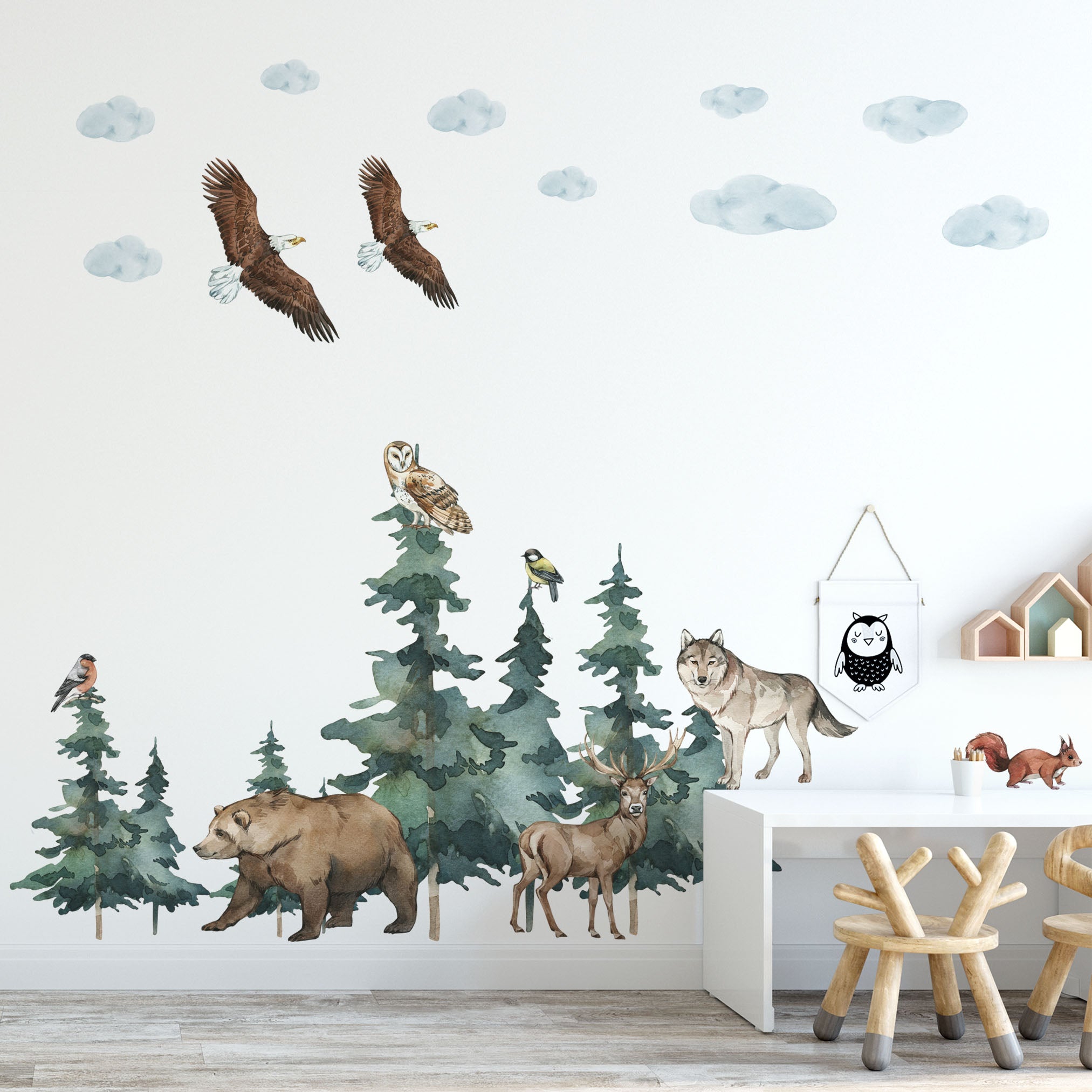 Woodland Forest Animal Wall Decals - Wall Decals - Fable and Fawn