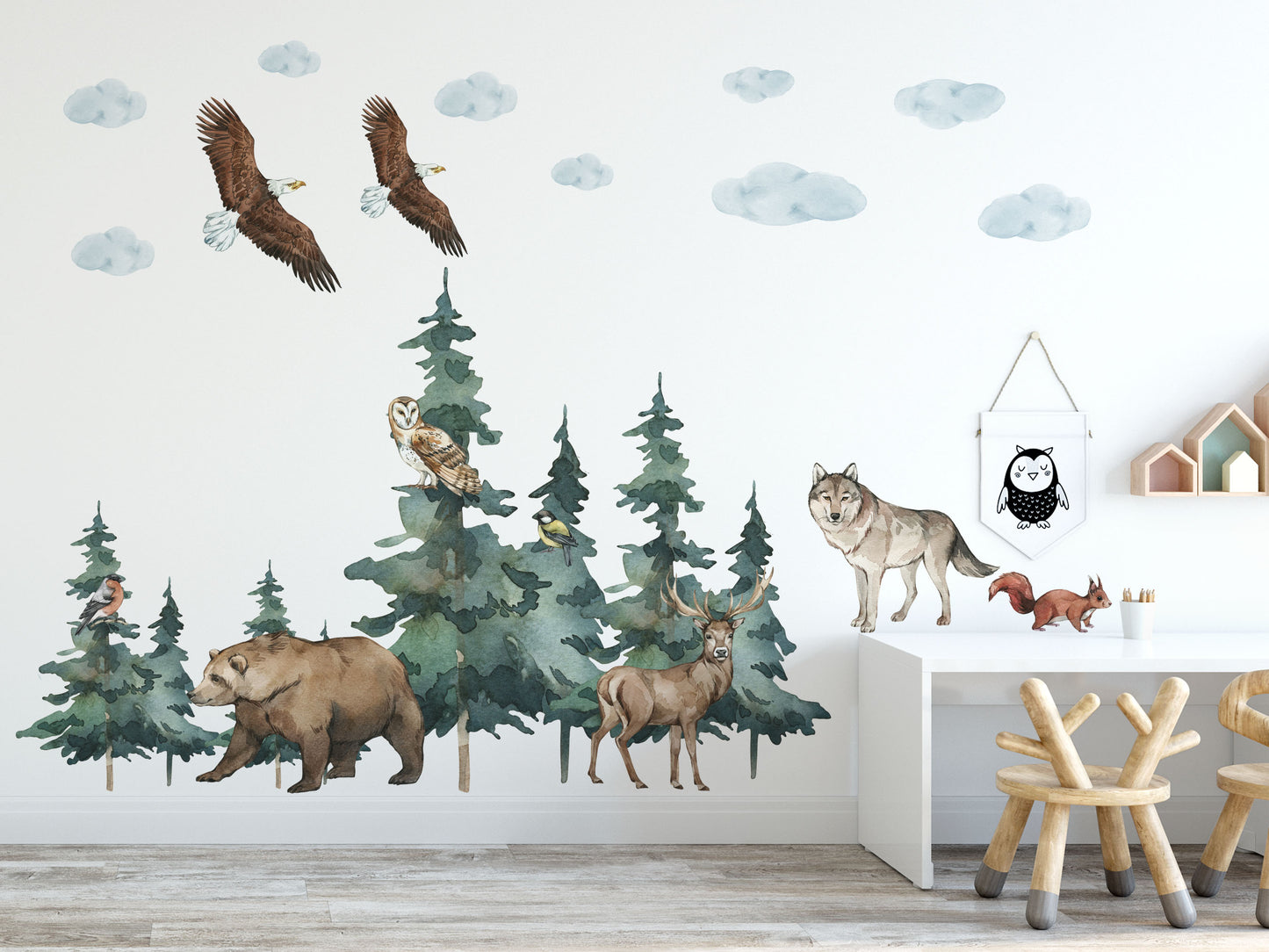 Woodland Forest Animal Wall Decals - Wall Decals - Fable and Fawn 