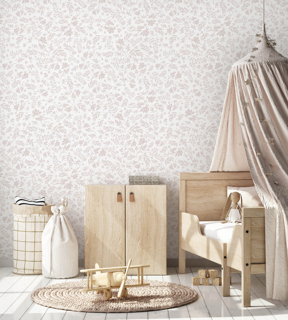 Removable Wallpaper - Isabella (Blush) - Wallpaper - Fable and Fawn