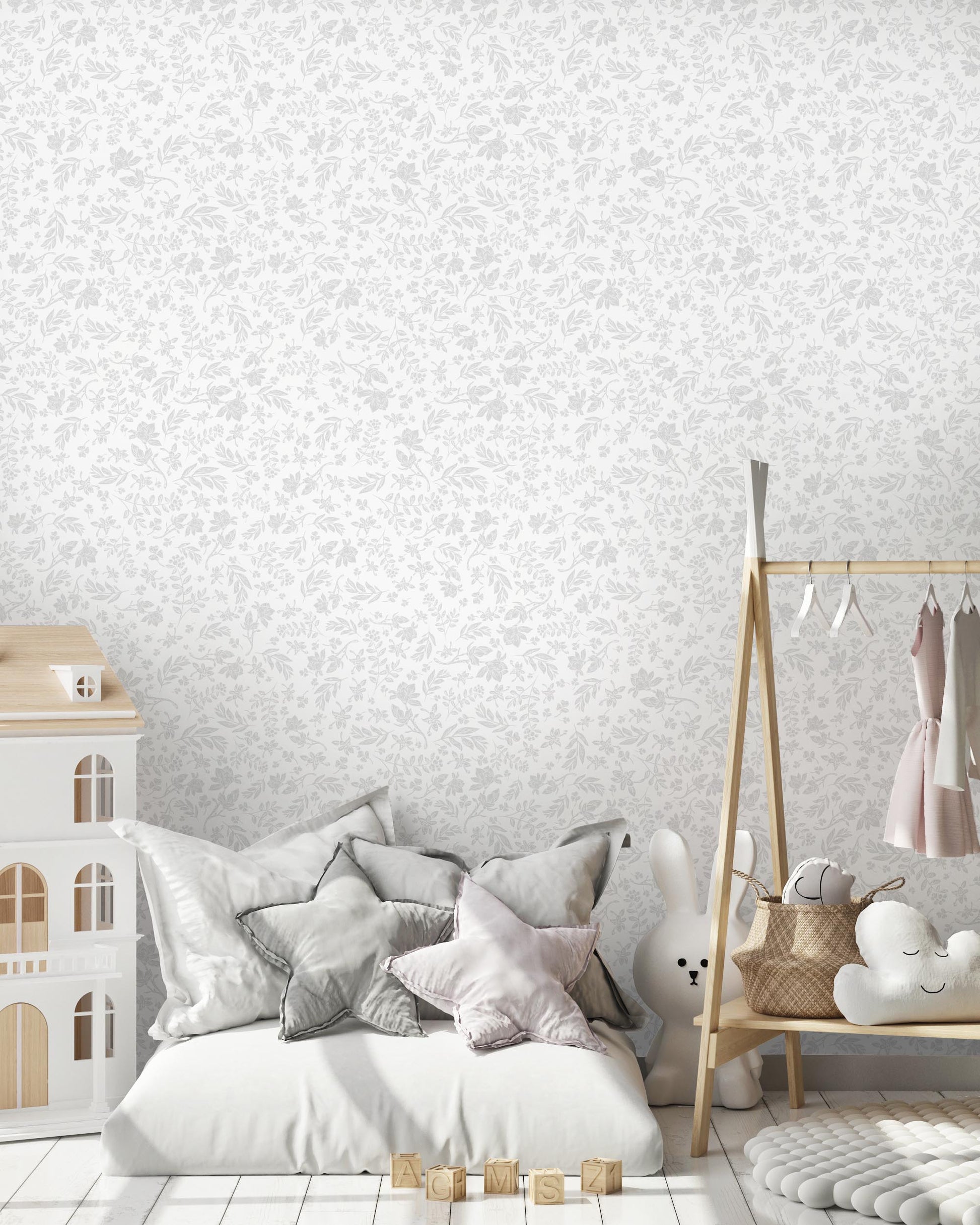 Isabella Wallpaper (Grey) - Wallpaper - Fable and Fawn 