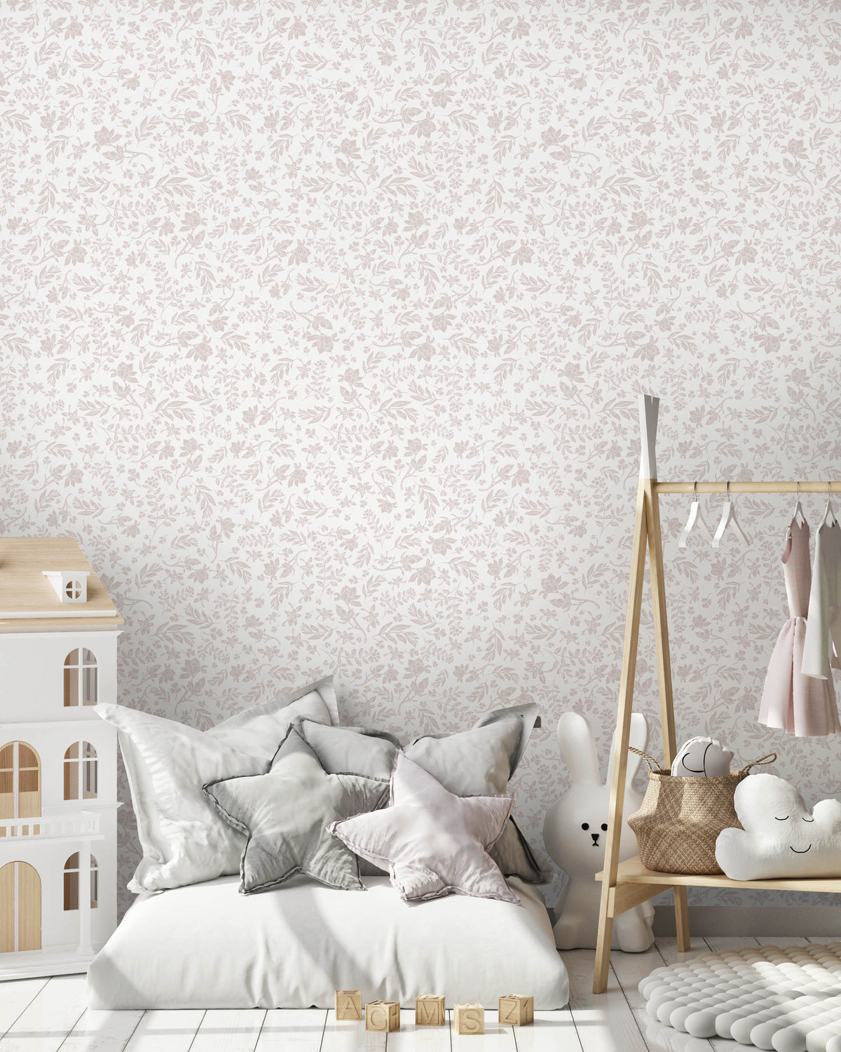 Removable Wallpaper - Isabella (Blush) - Wallpaper - Fable and Fawn