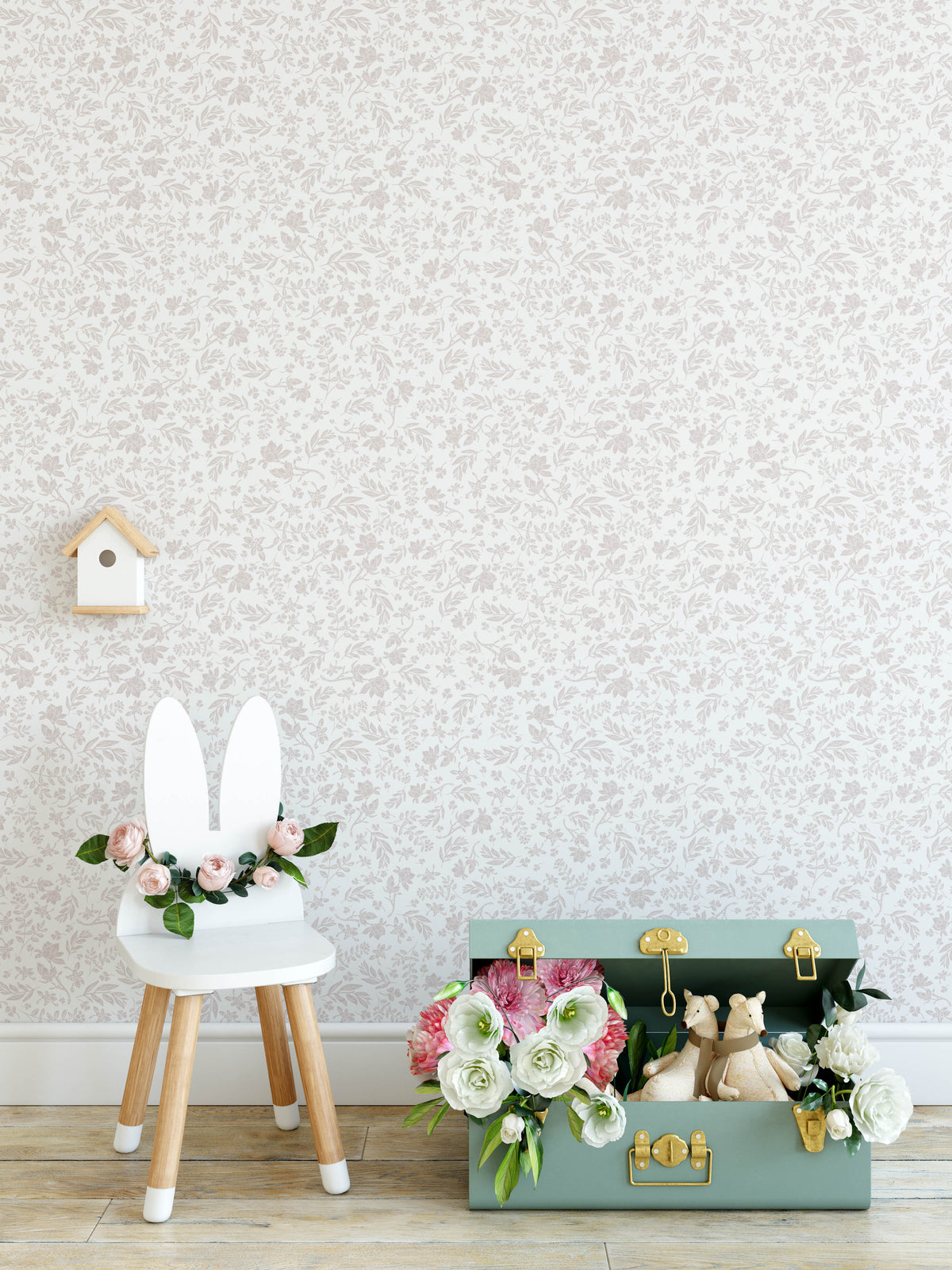 Removable Wallpaper - Isabella (Blush) - Wallpaper - Fable and Fawn