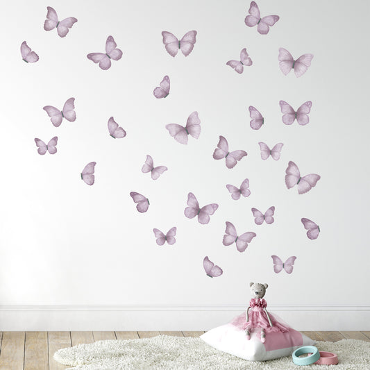 Butterfly Wall Decals (Purple) - Wall Decals - Fable and Fawn 