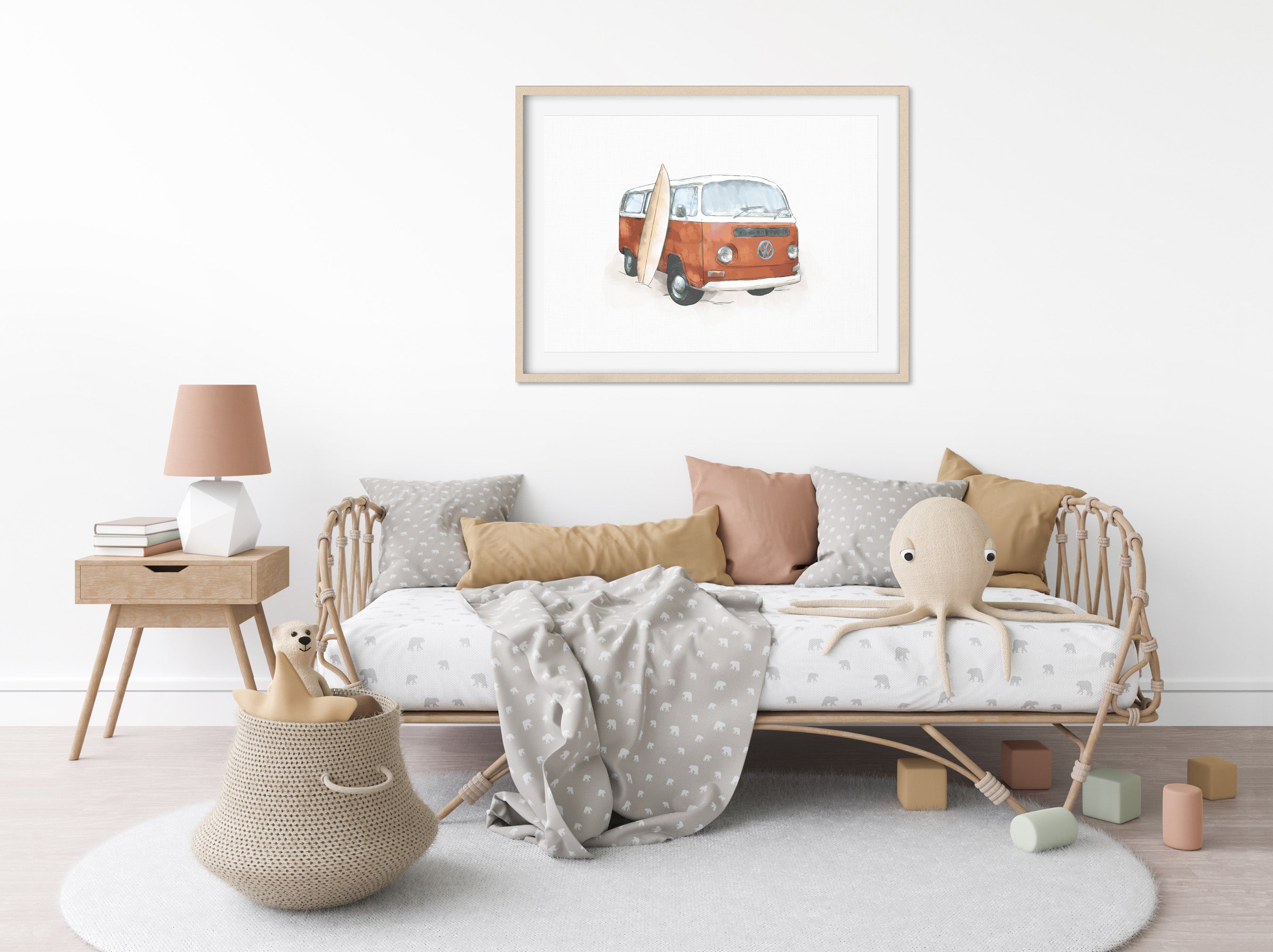 Kombi Van Print (Rust) - PRINT - Fable and Fawn