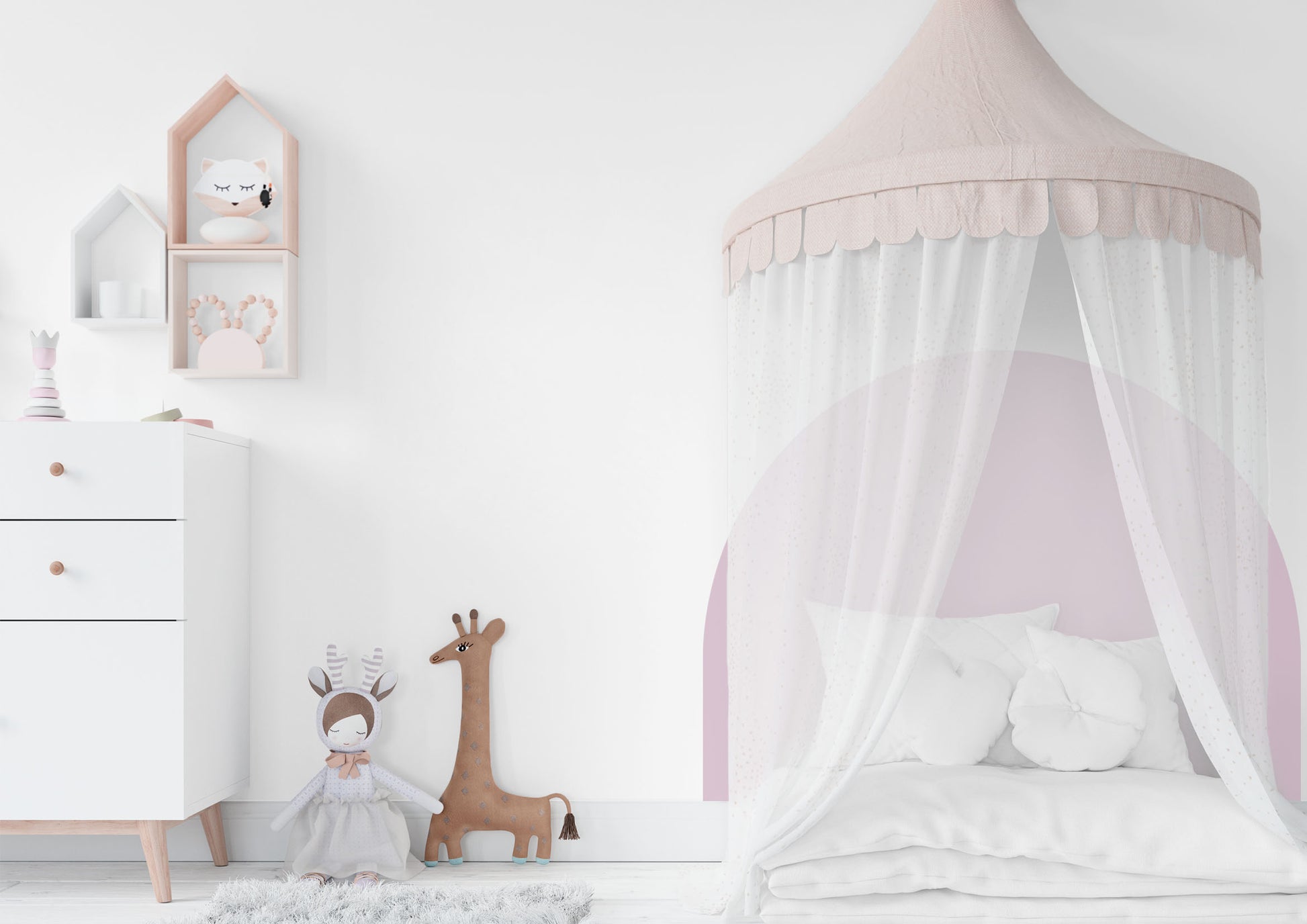 Bedhead Wall Decal (Lavender) - Wall Decals - Fable and Fawn 
