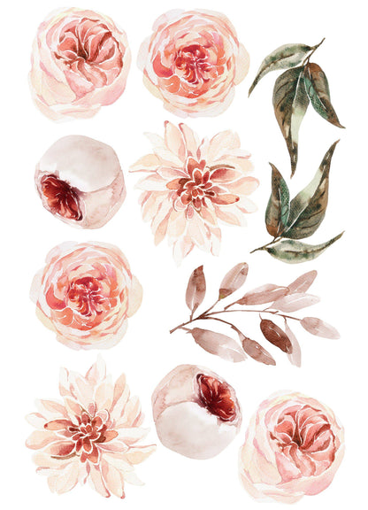 Vintage Flower Wall Decals, Fable and Fawn