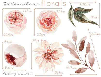 Vintage Flower Wall Decals, Fable and Fawn