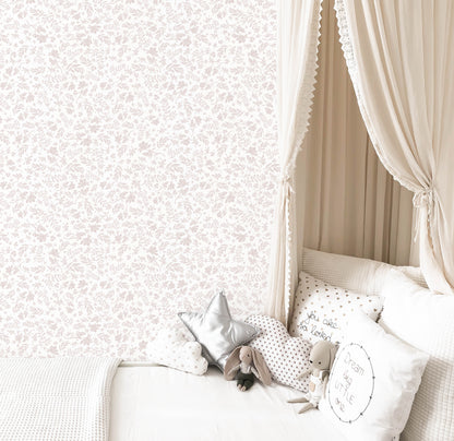 Removable Wallpaper - Isabella (Blush) - Wallpaper - Fable and Fawn 