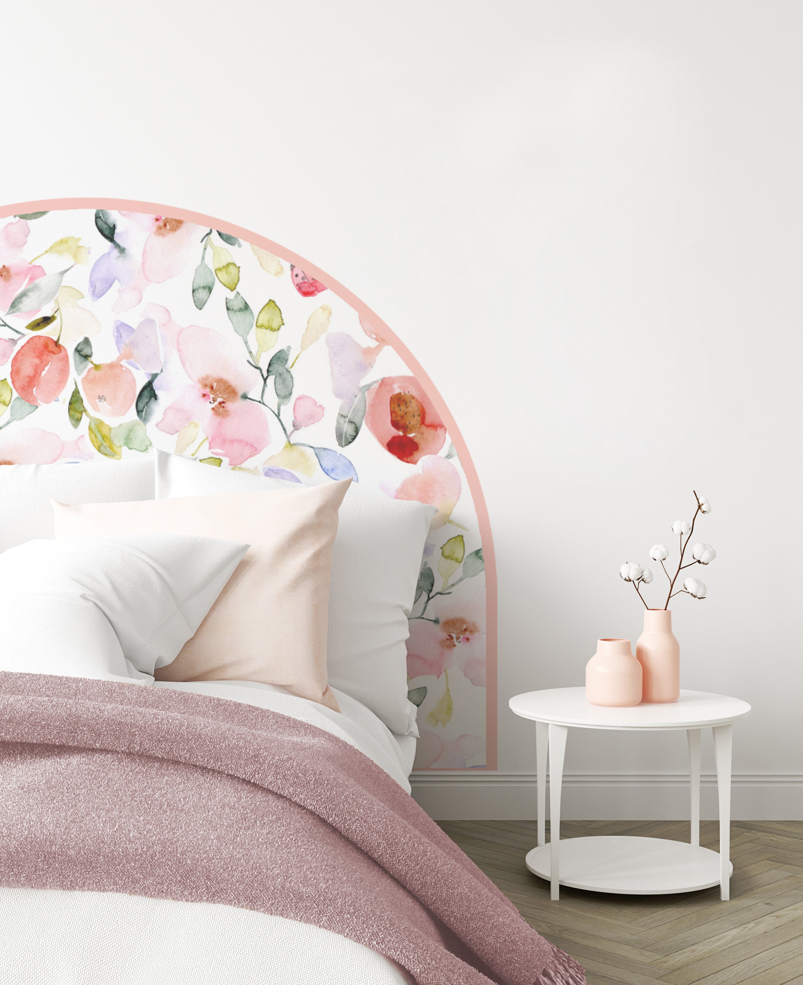 Bedhead Wall Decal - Ladybug Floral - Wall Decals - Fable and Fawn