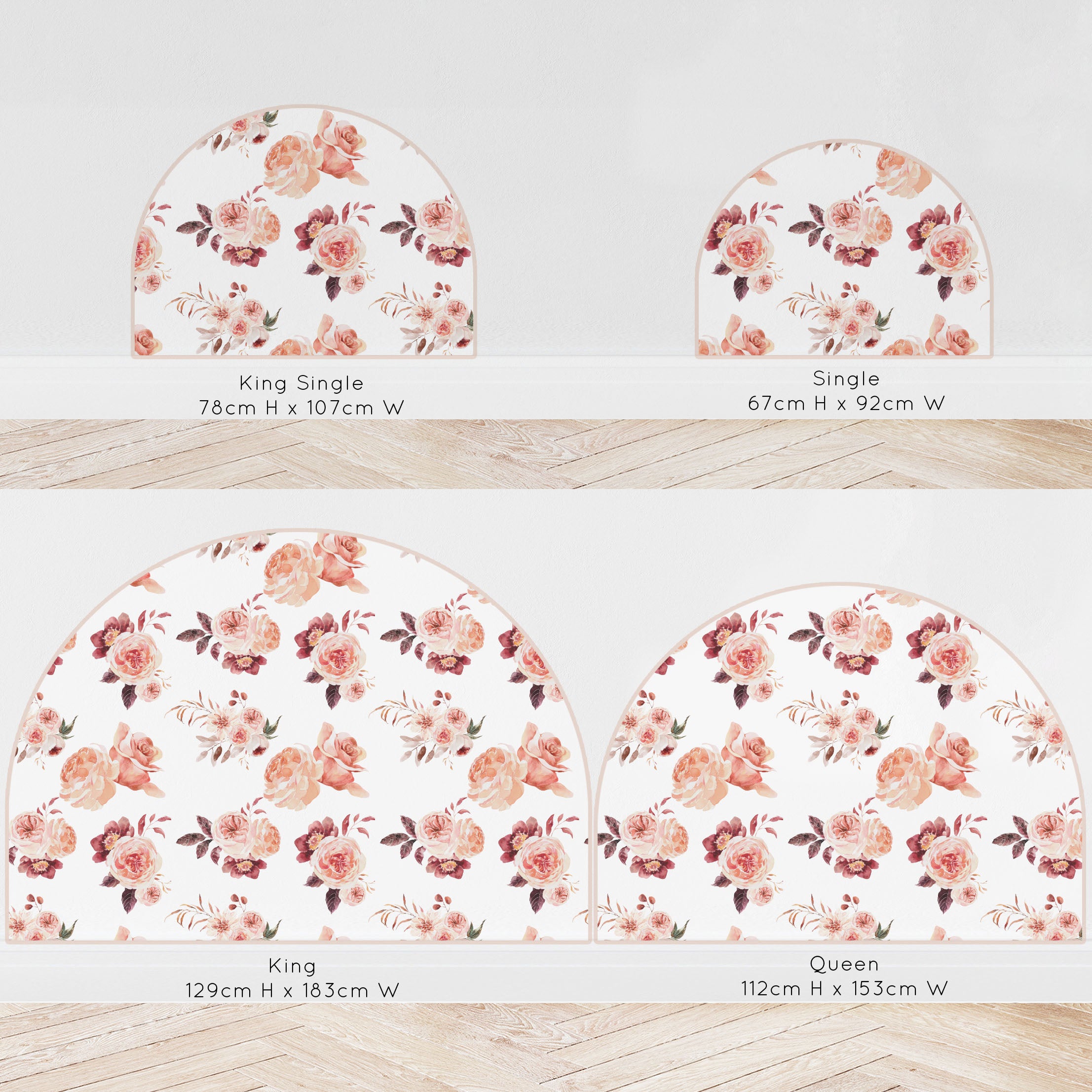 Bedhead Wall Decal - Lana Floral - Wall Decals - Fable and Fawn