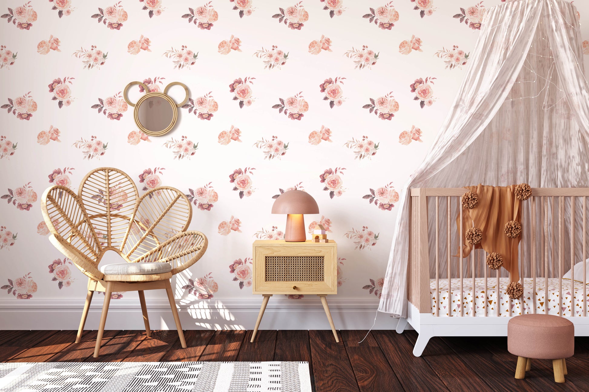 Lana Floral Wallpaper - Wallpaper - Fable and Fawn 