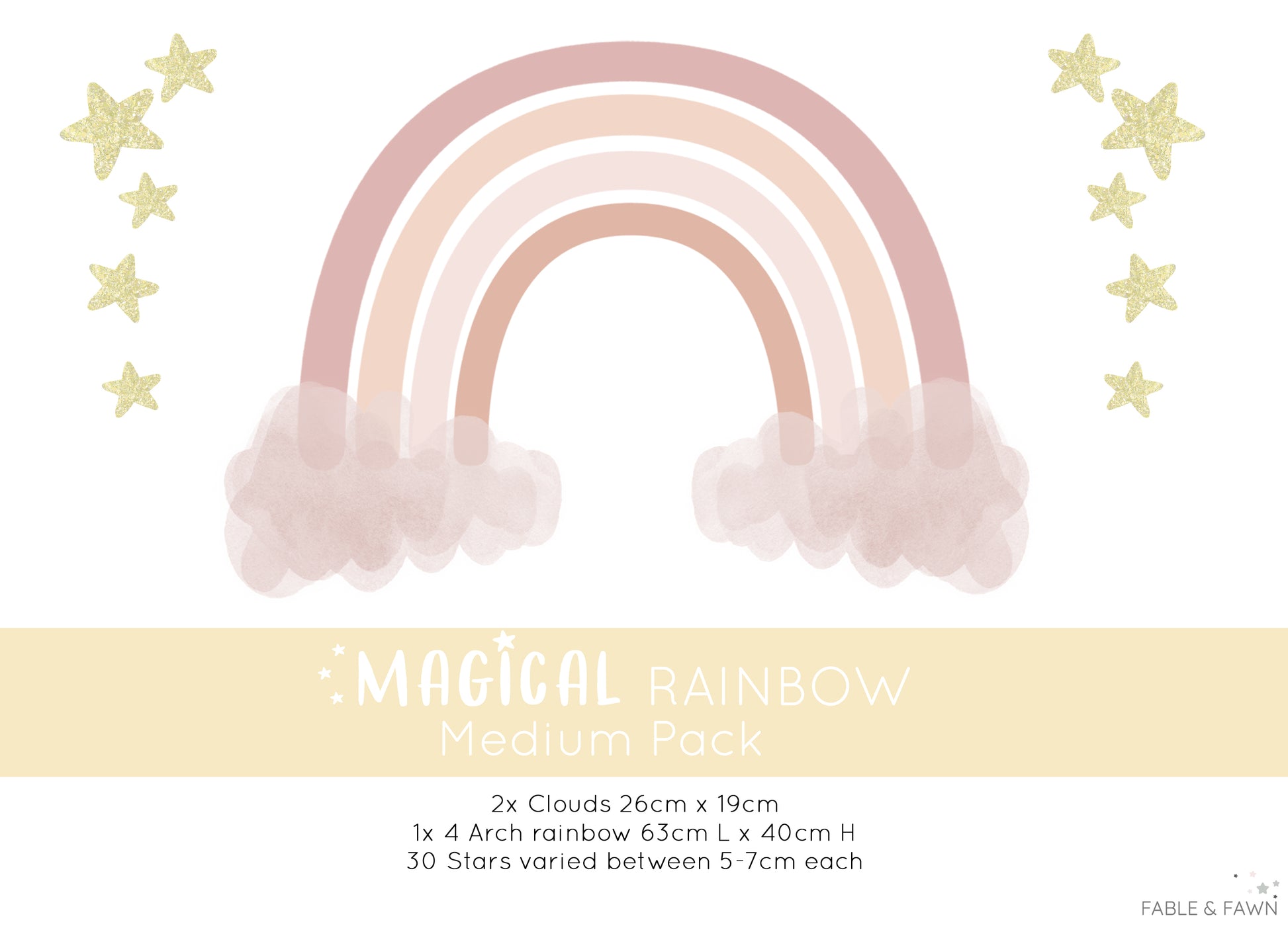 Magical Rainbow Wall Decal - Wall Decals - Fable and Fawn 