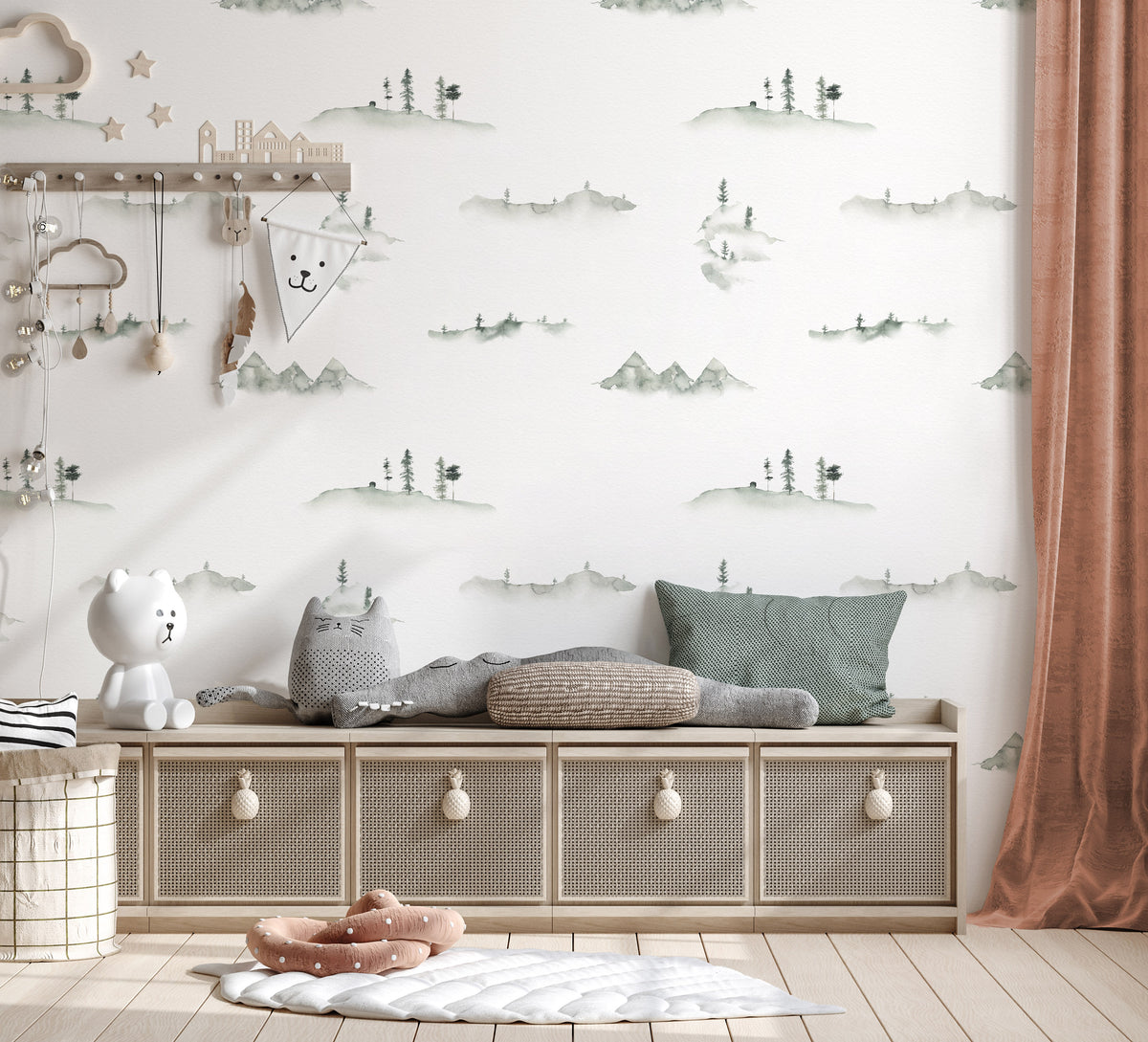 Misty Mountain Wallpaper - Wallpaper - Fable and Fawn