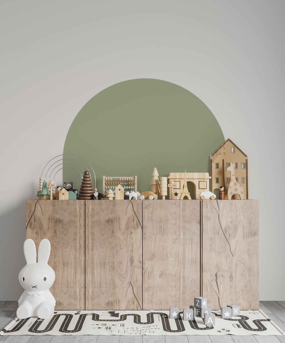 Bedhead Wall Decal (Olive) - Wall Decals - Fable and Fawn
