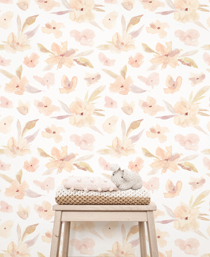 Pretty Posy Floral Wallpaper (4 colour-ways) - Wallpaper - Fable and Fawn 