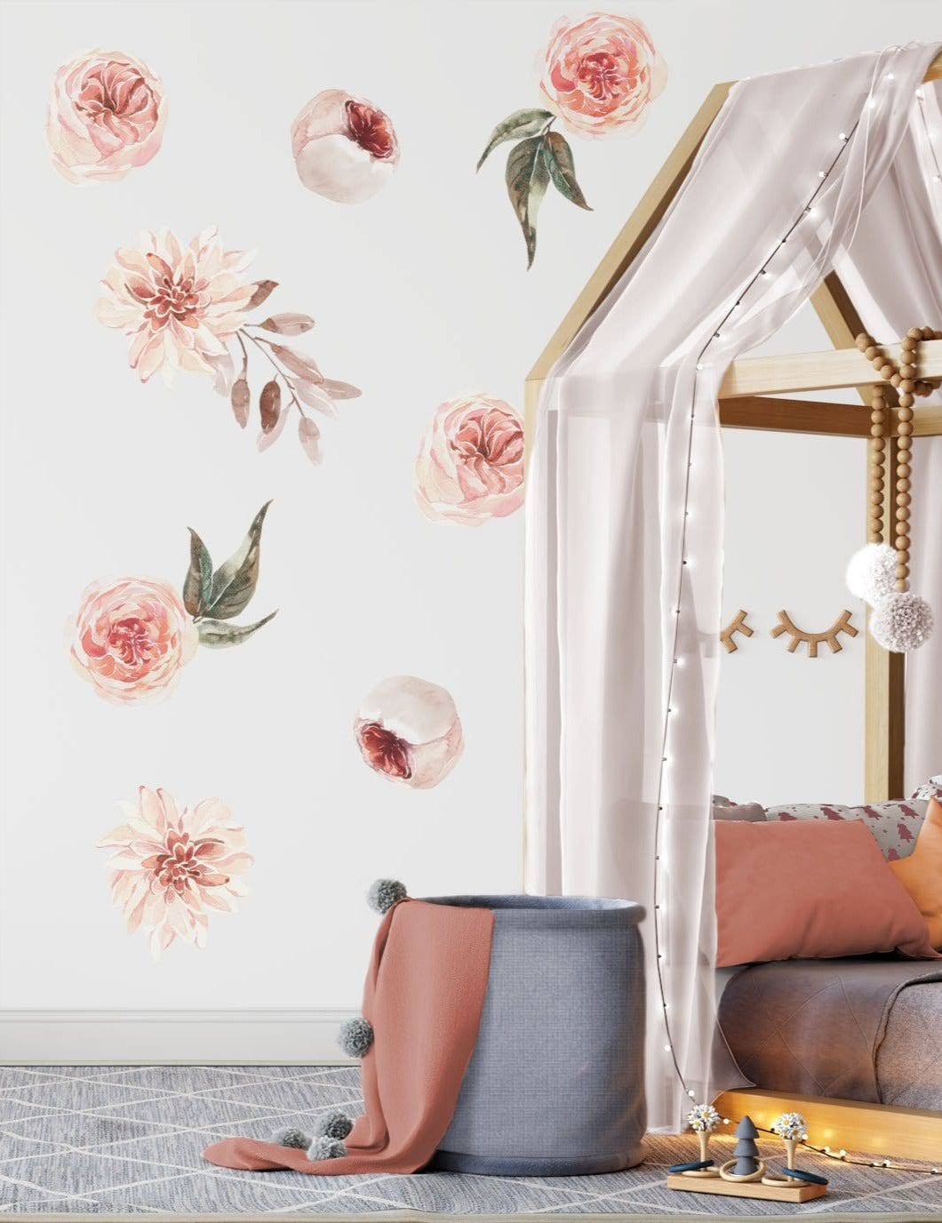 Vintage Flower Wall Decals, Fable and Fawn