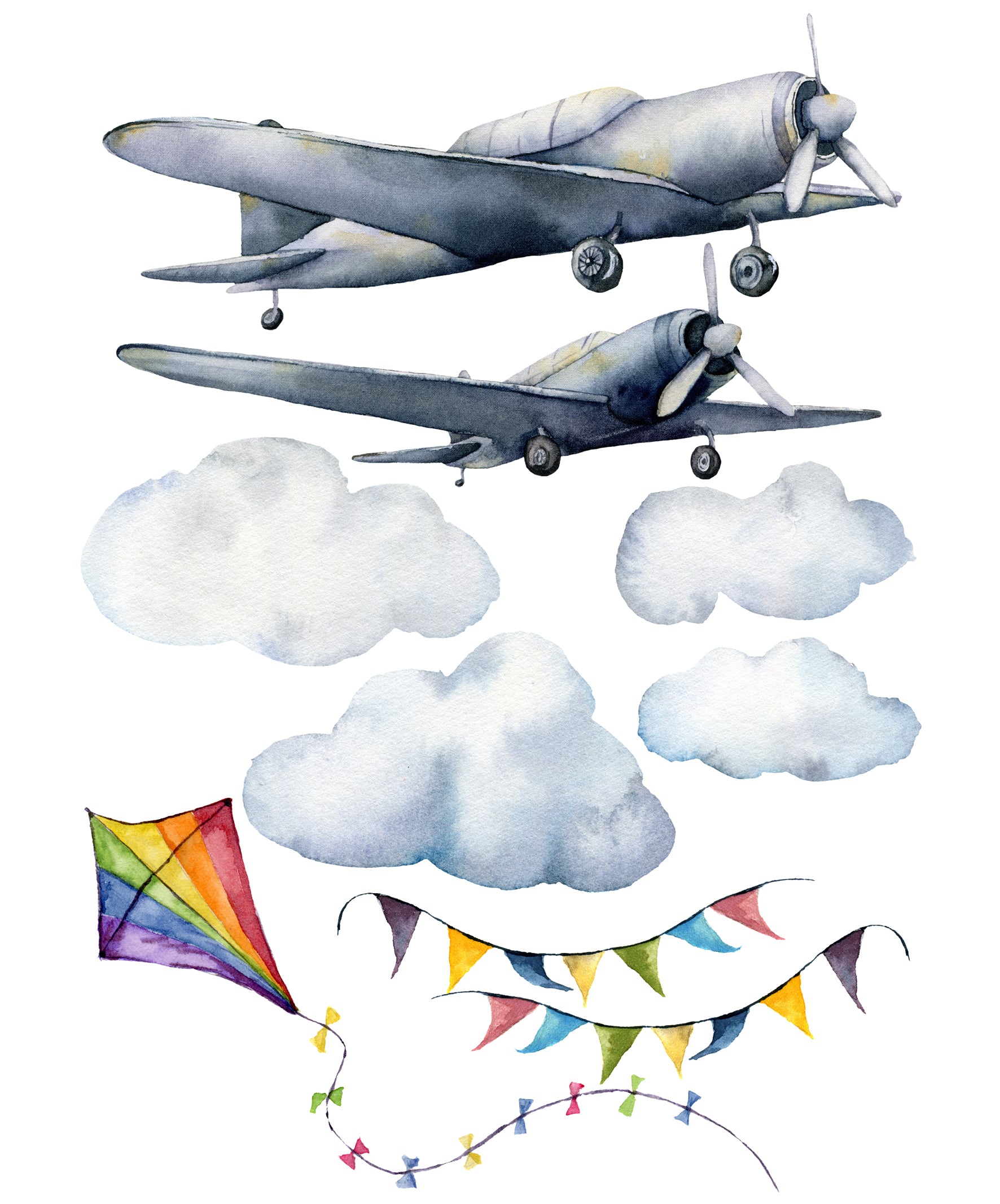 Vintage Airplane Wall Stickers - Wall Decals - Fable and Fawn