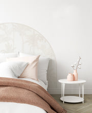 Bedhead Wall Decal (Beige Palms) - Wall Decals - Fable and Fawn