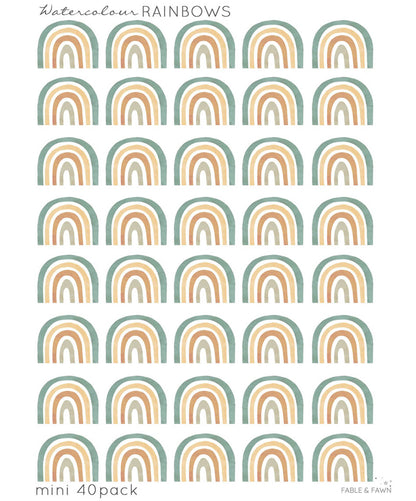 Rainbow Wall Decals (Sage) - Wall Decals - Fable and Fawn 