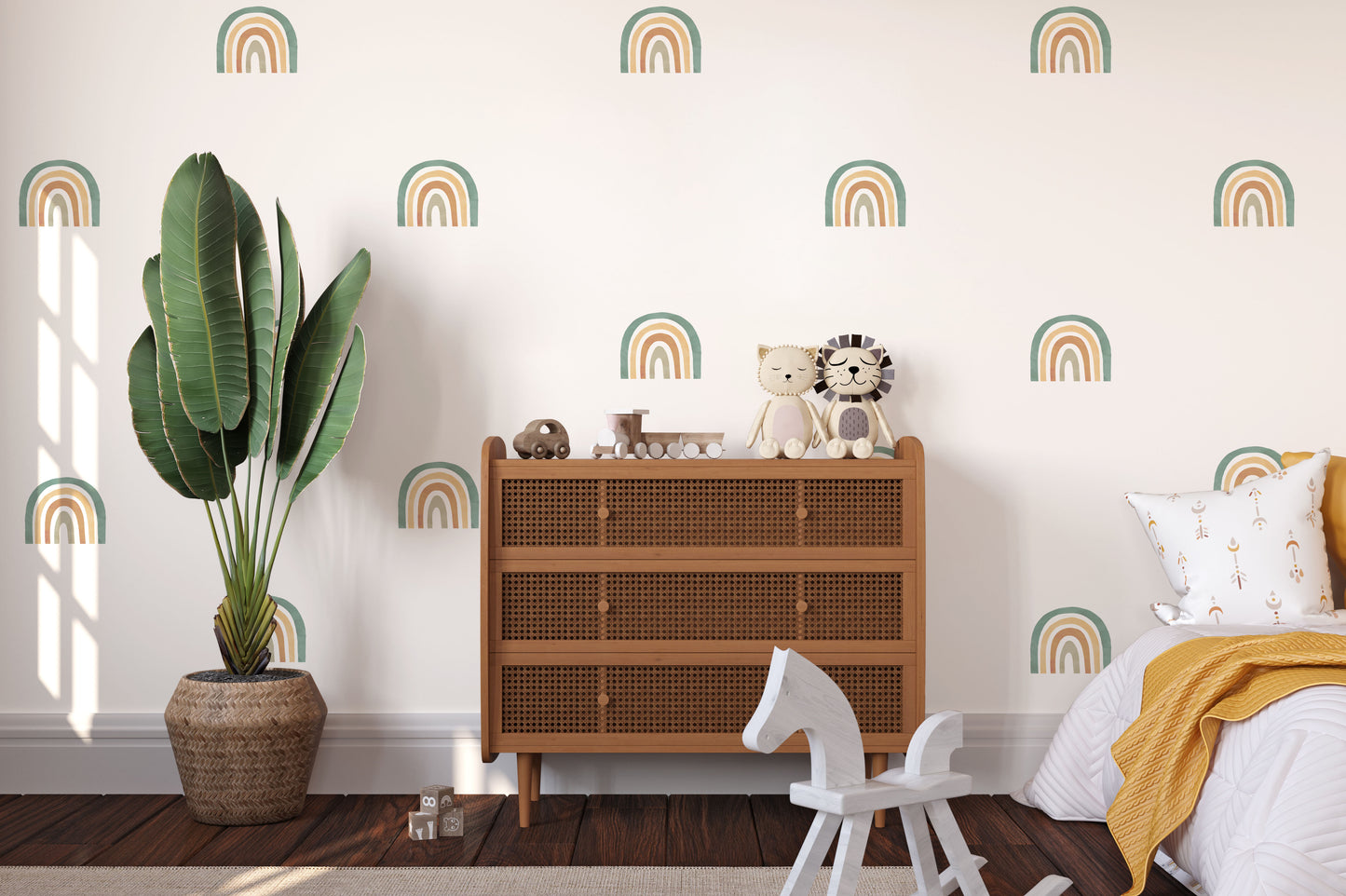Rainbow Wall Decals (Sage) - Wall Decals - Fable and Fawn 