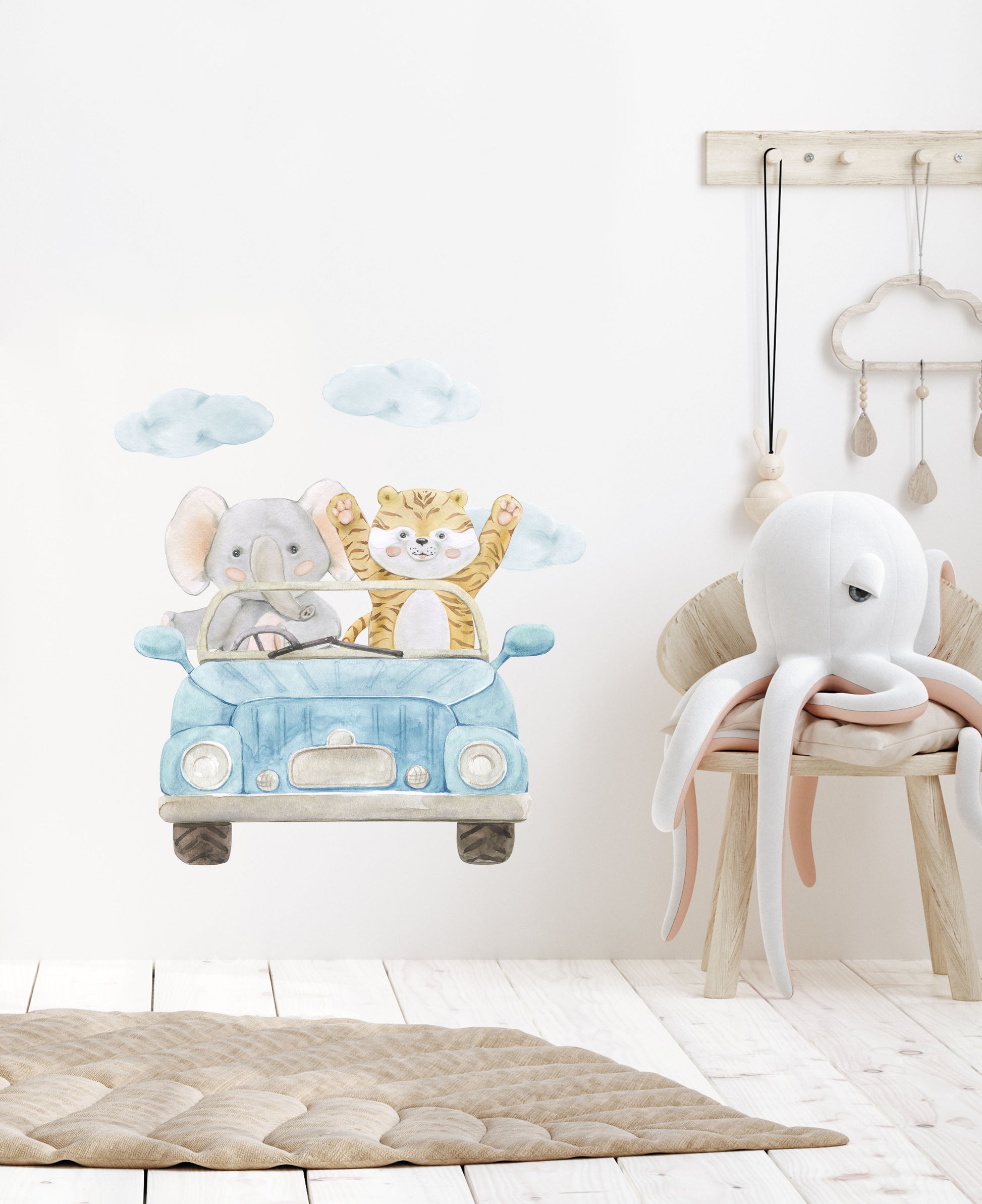 Elephants Adventure Wall Decal - Wall Decals - Fable and Fawn 