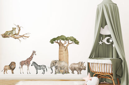 Safari Wall Decals - Wall Decals - Fable and Fawn 