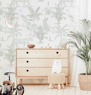 Safari Wallpaper | Leopard (Sage) - Wallpaper - Fable and Fawn
