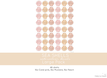 Seashell Wall Decals (Gold) - Wall Decals - Fable and Fawn 