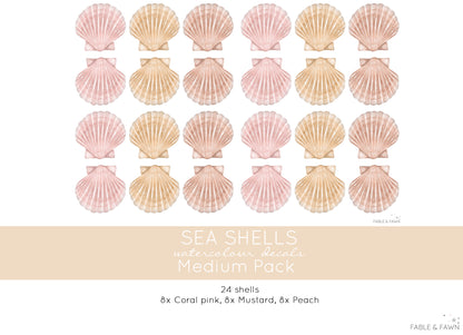Seashell Wall Decals (Gold) - Wall Decals - Fable and Fawn 