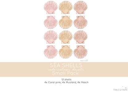 Seashell Wall Decals (Gold) - Wall Decals - Fable and Fawn 
