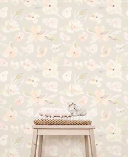 Pretty Posy Floral Wallpaper (4 colour-ways) - Wallpaper - Fable and Fawn 